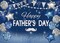 Blue Silver Happy Fathers Day Background I Love Dad Glitter Balloons Stars Decoration Thank You Dad Party Backdrop Cake Table Banner Booth Props (7x5ft)